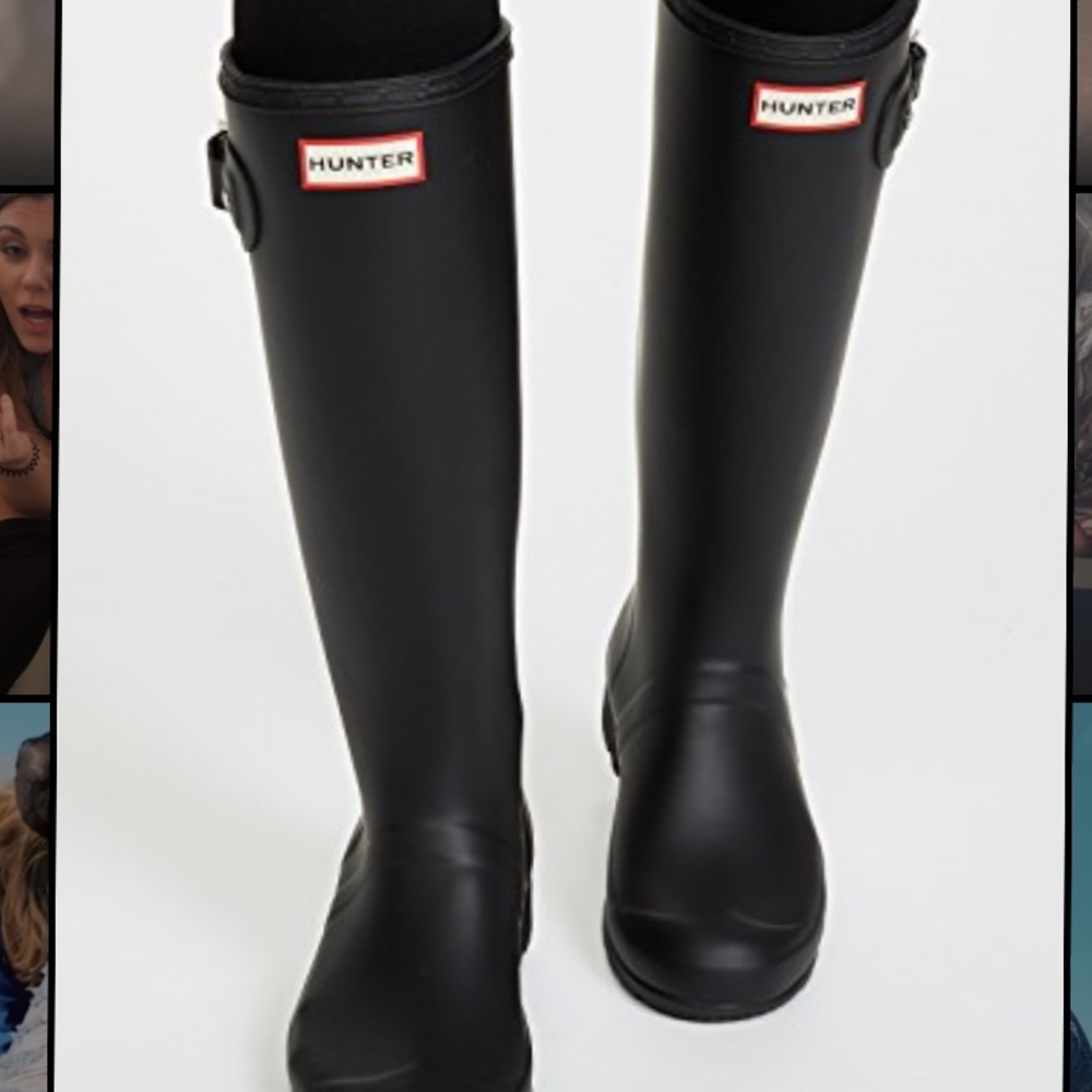HUNTER BOOTS Women’s Original Tall Rain Boot BLACK